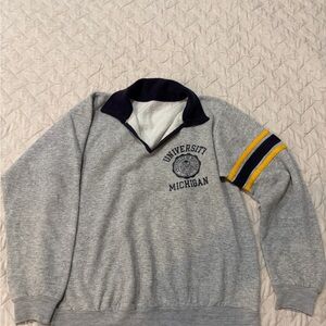 Vintage!! Gray University of Michigan Pullover